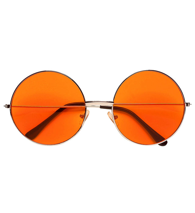 "Hippie" Partybrille XL - Rund | Orange