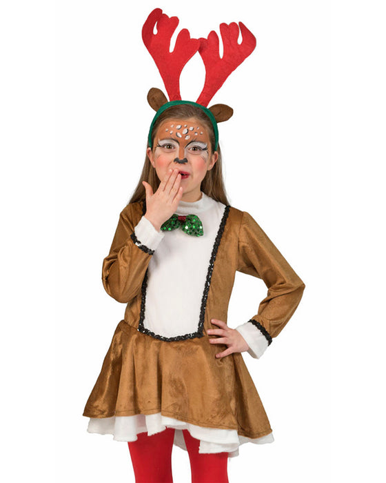 Rentier "Renda" Kostüm für Mädchen | Weihnachtskostüm