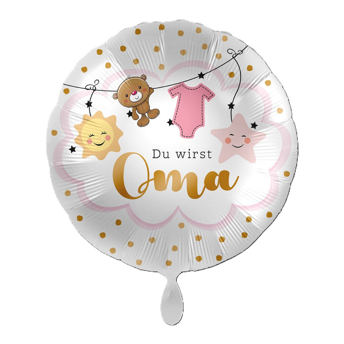 ABC18 Folienballon "Du wirst Oma" | Ø 43 cm