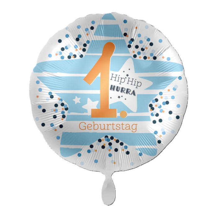ABC18 Folienballon Hip Hip Hurra #1 | Ø 43 cm