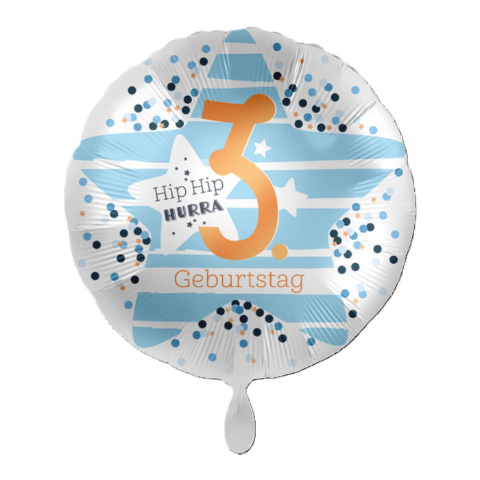 ABC18 Folienballon Hip Hip Hurra #3 | Ø 43 cm