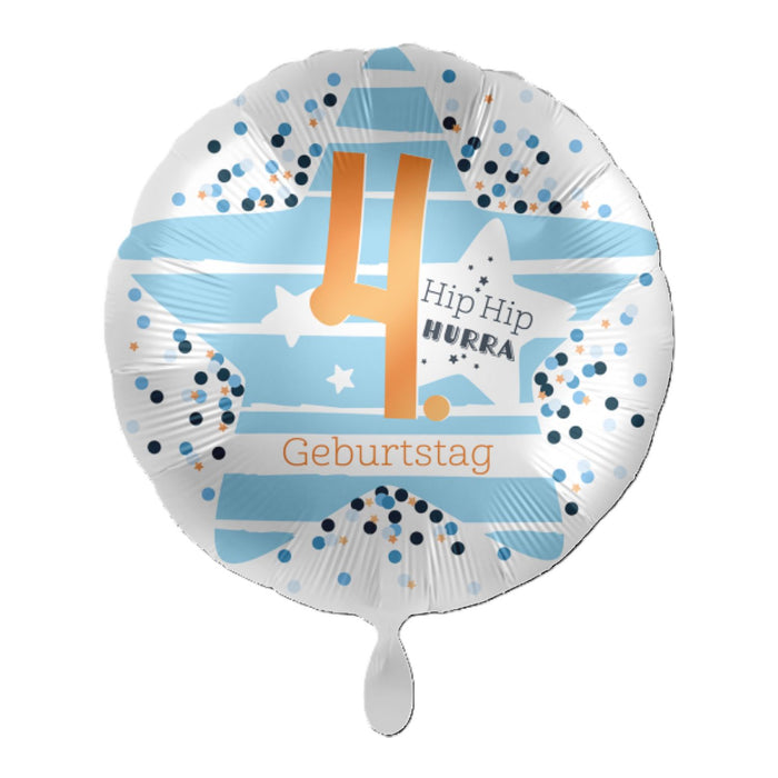 ABC18 Folienballon Hip Hip Hurra #4 | Ø 43 cm