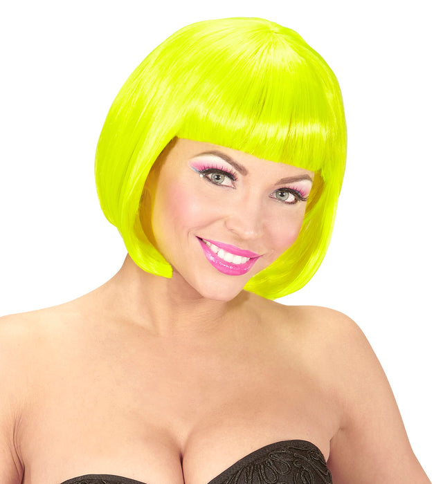 Damen Bob Perücke "Valentina" 74974 | Neon Gelb