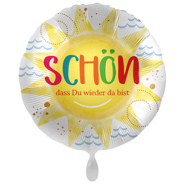 ABC18 Folienballon Ø 43 cm "Schön dass du wieder da bist"