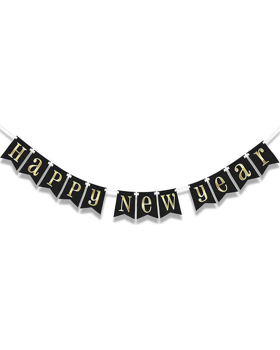 Wimpelkette Metall Happy New Year 213cm/7Ft.
