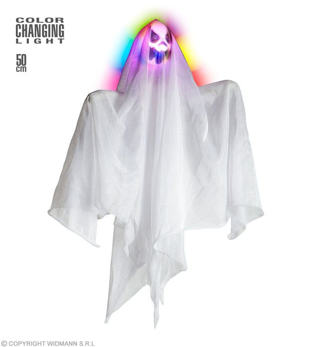 Hängefigur "Gespenst" 50 cm | Farbwechsel Leuchteffekt Halloween Dekoration