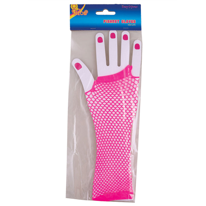 Lange Fingerlose Netzhandschuhe "New York" | Neon Grün