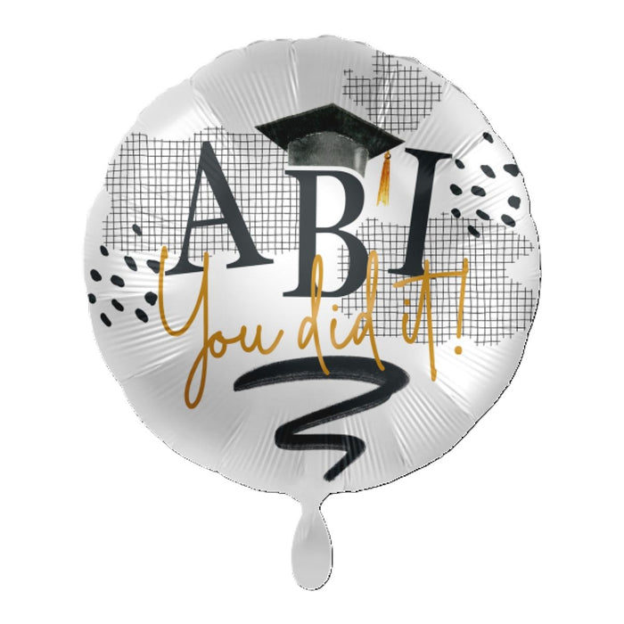 ABC18 Folienballon "ABI you did it!" | Ø 43 cm