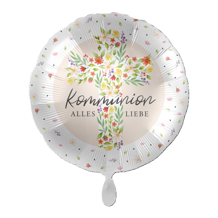 ABC18 Folienballon "Kommunion Alles Liebe" | Ø 43 cm