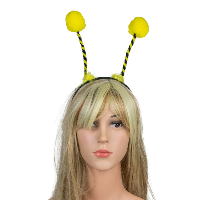 Bienen Haarreif zum Kostüm mit gelben Bommeln - Varianten