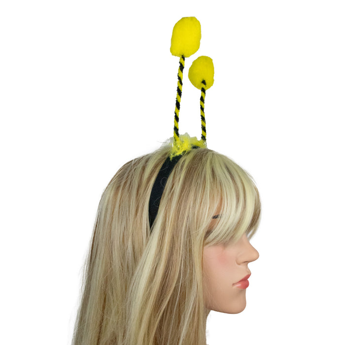 Bienen Haarreif zum Kostüm mit gelben Bommeln - Varianten