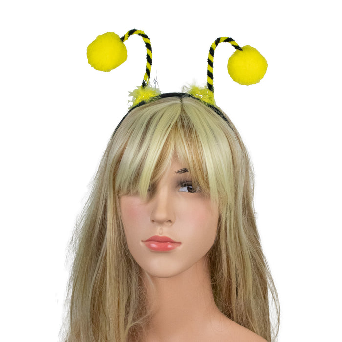 Bienen Haarreif zum Kostüm mit gelben Bommeln - Varianten