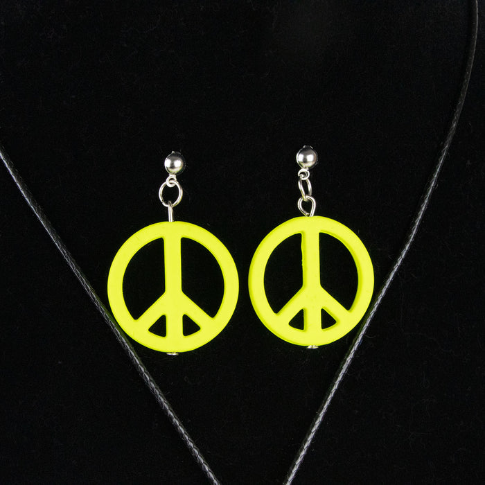 Hippie Peace Schmuck Set 3-tlg. | Gelb