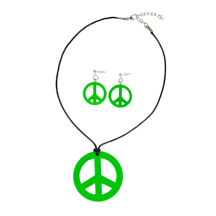Hippie Peace Schmuck Set 3-tlg. | Grün