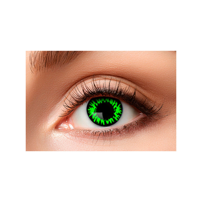 Eyecatcher Motivlinsen - farbige 3-Monats-Kontaktlinsen | m82 - Manga Green Wolf