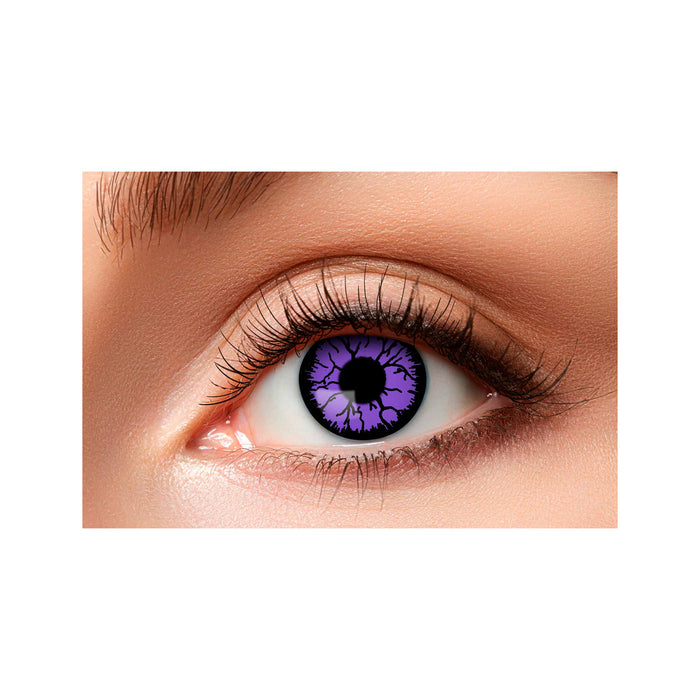 Farbige Kontaktlinsen "Purple Monster" | Motivlinsen Lila (w56)