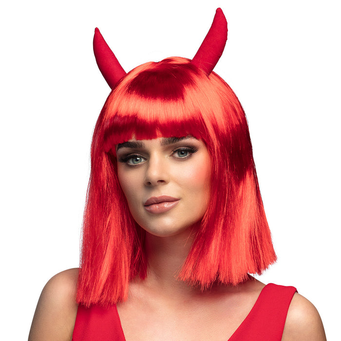 Teufel Perücke "Spicy Devil" für Damen - 85607 | Rot