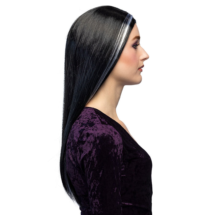 Perücke "Hexe Aurora" für Damen | Schwarz/Weiß