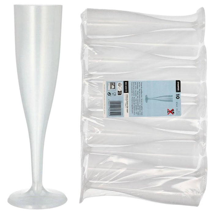 Sektgläser Mehrweg 10 Stk. | 0,1 l - Ø4,8cm - 20,1 cm