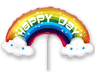 14" Miniloon "Happy Day" Regenbogen (unverpackt)