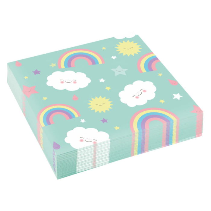 "Rainbow & Cloud" Servietten | 20Stk./33x33cm