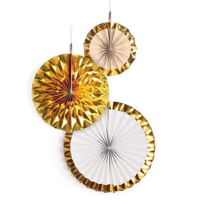 Dekofächer 3er Set Papier | Gold