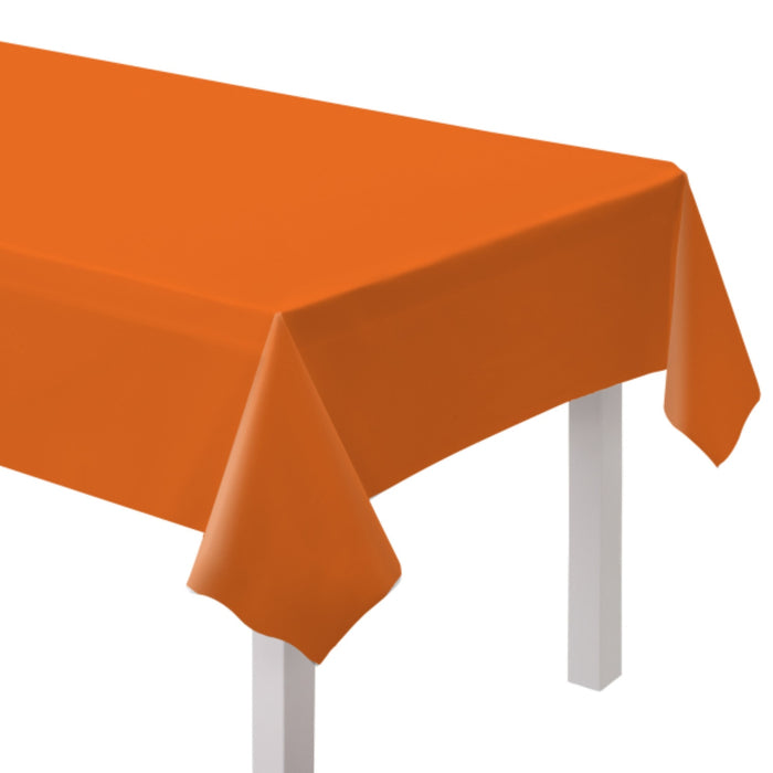 Tischdecke PVC Unifarben 137x274cm | Orange