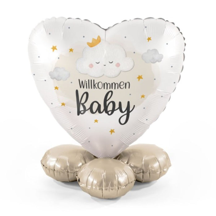 ABC18 Folienballon Bouquet "Willkommen Baby" | 34x43cm