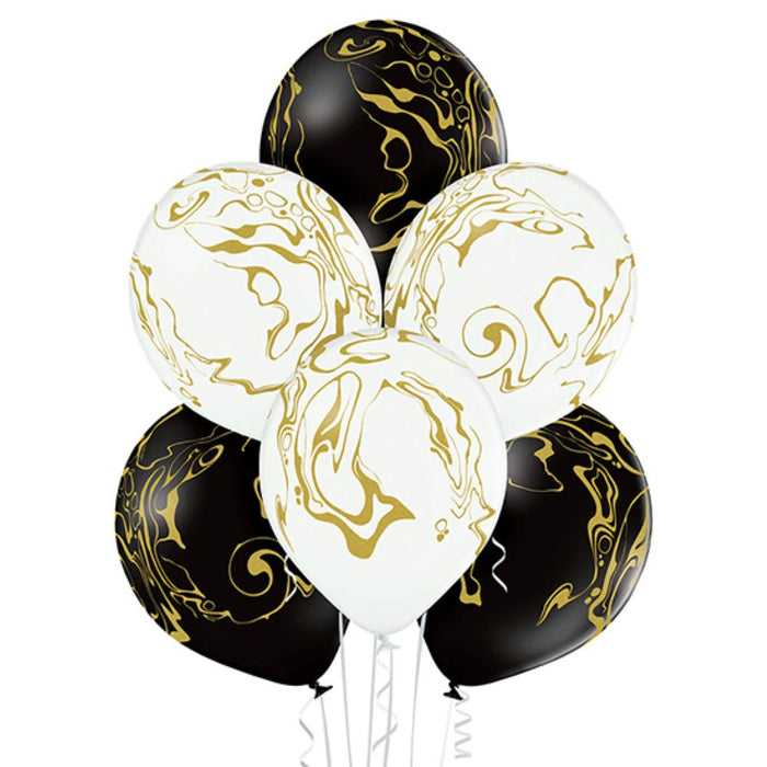Luftballon Ø30cm "Marble" | 6 Stk.