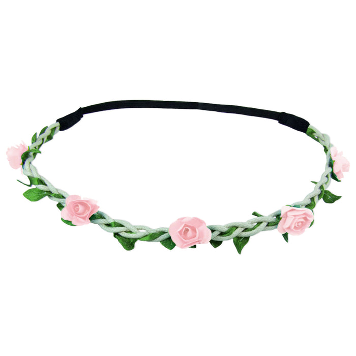 Blumen Haarband "Bella" mit kleinen Rosen | Rosa