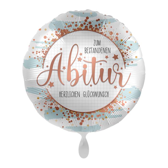 ABC18 Folienballon "Zum bestandenen Abitur" | Ø 43 cm