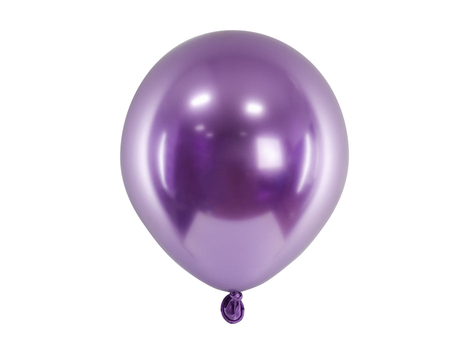 50 Stk. Luftballon Ø12cm "Uni Glossy" | Lila