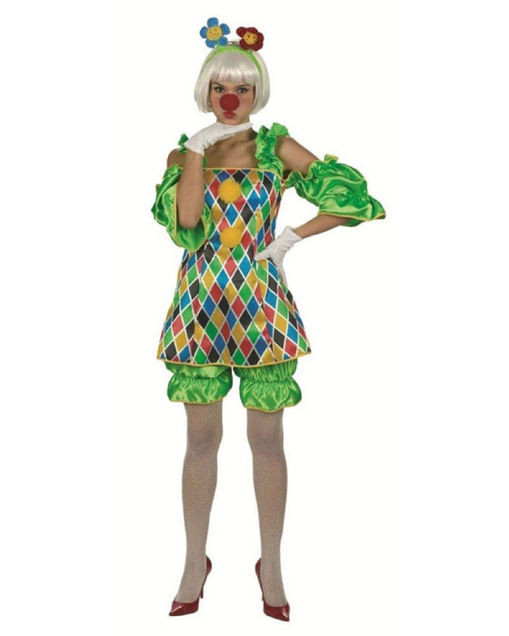 Clownette Daffy Zirkus Kostüm für Damen