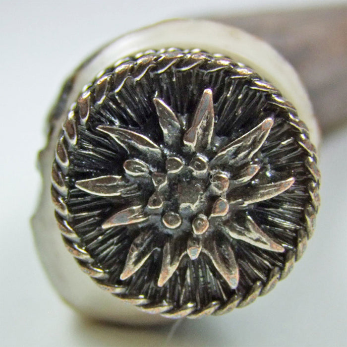 Funk Hirschhorn Flaschenöffner mit Zierkappe | Edelweiß