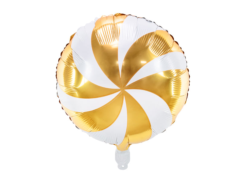 ABC Runder Folienballon "Candy" - Bonbon 35cm | Gold