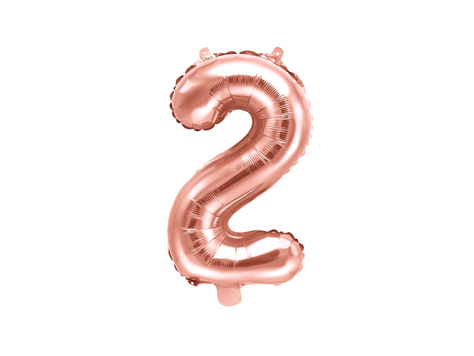 ABCBallonzahl ca. 35cm #2 Rosegold