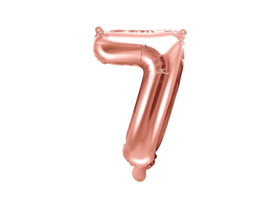 ABCBallonzahl ca. 35cm #7 Rosegold