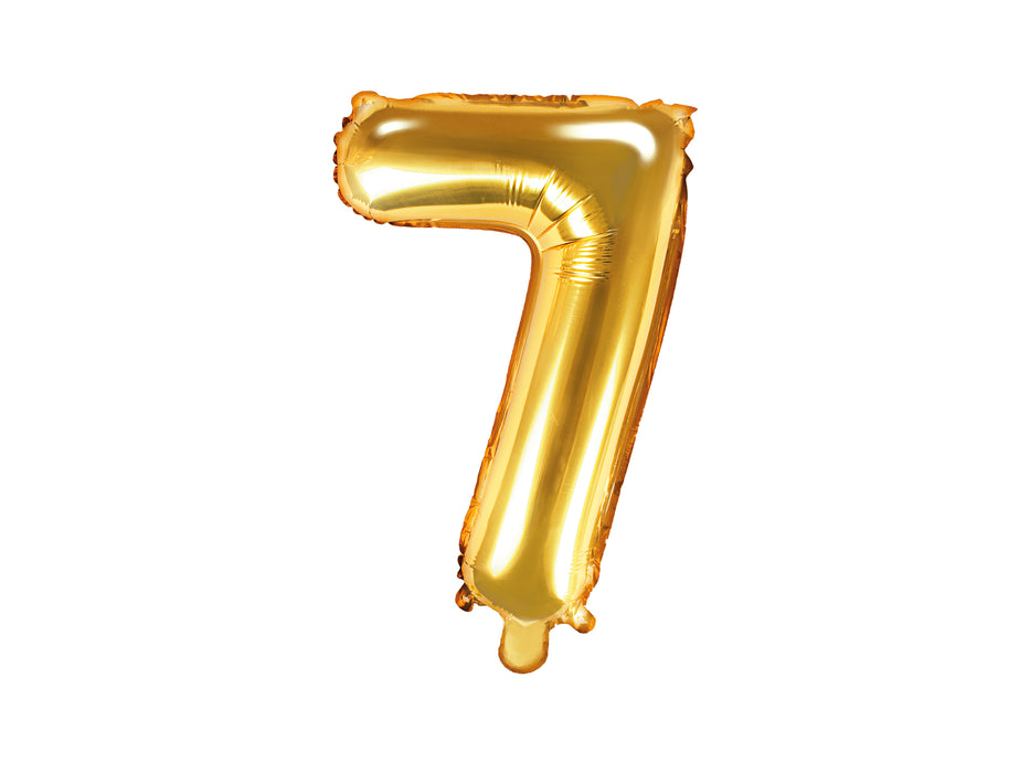 ABCBallonzahl ca. 35cm #7 Gold