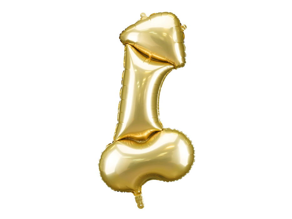 Shape Folienballon "Penis" Gold | 46 x 88 cm