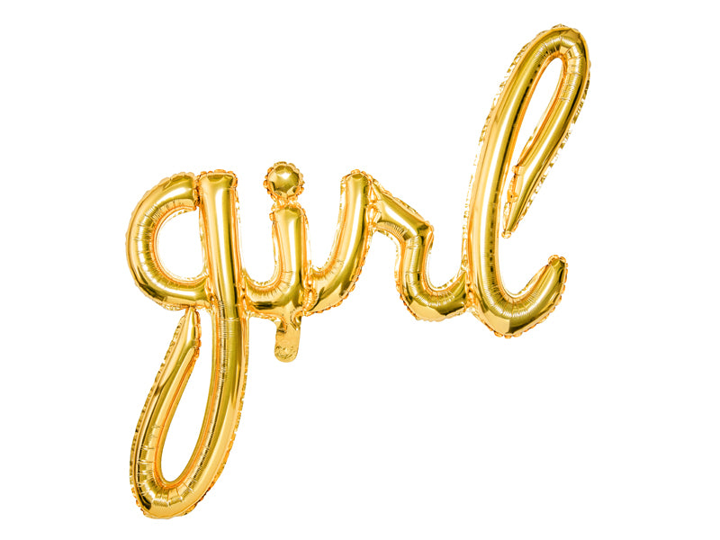 ABC Folienballon Schriftzug "Girl" gold | 77x70cm