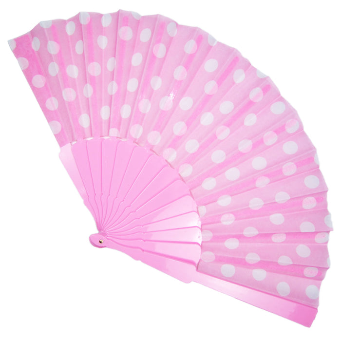 Fifties Fächer mit Punkten | Rosa