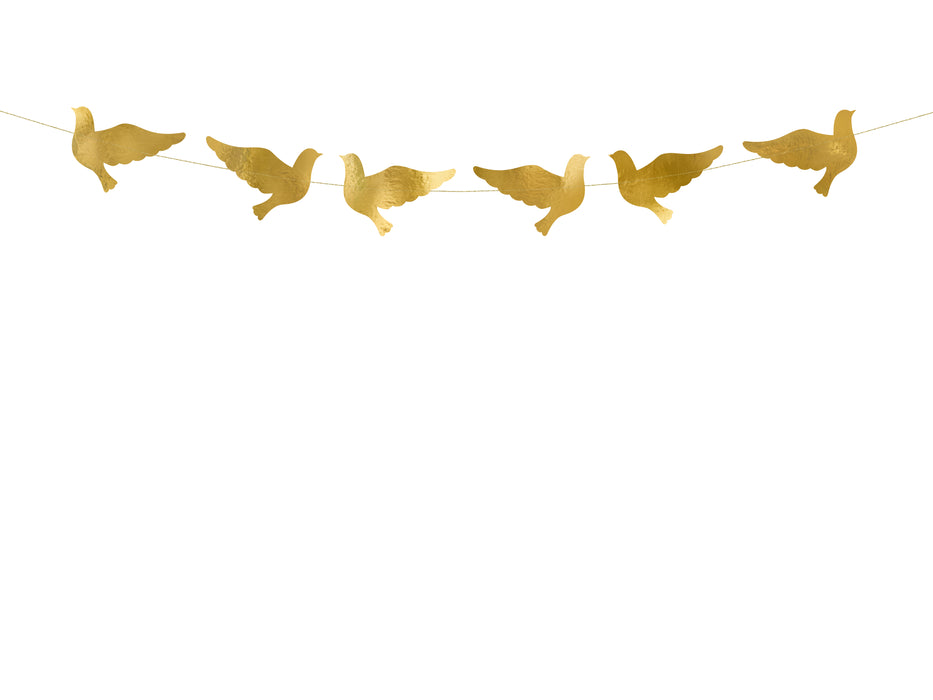 Girlande Goldene Tauben | ca. 86cm