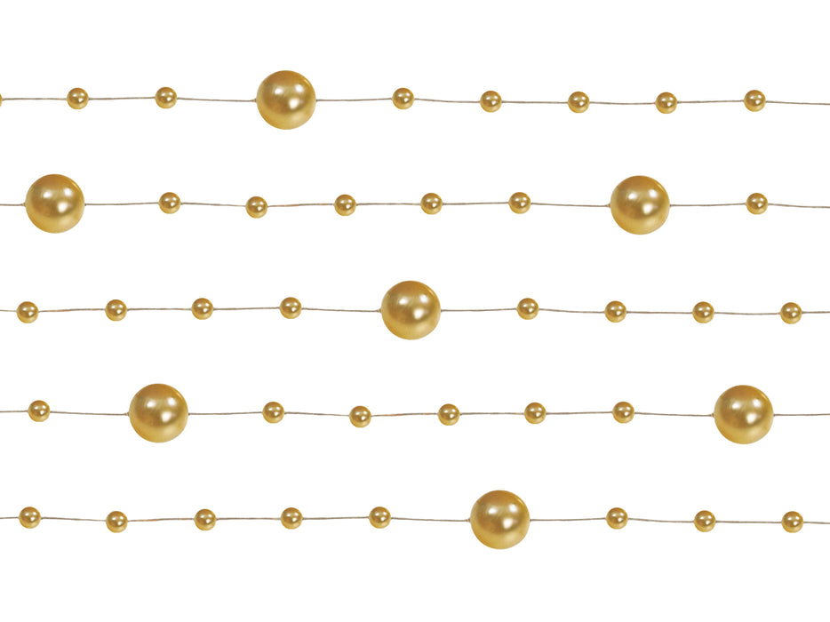 Perlengirlande 1,3m Gold