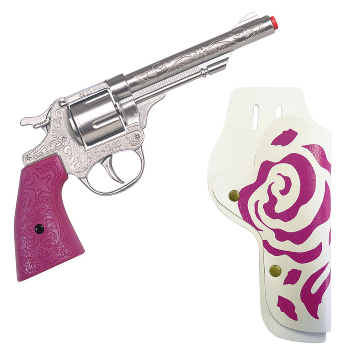 Gonher 180/2F Cowgirl Western Pistole - Gun Rosse | Silber Pink