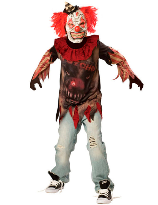 Halloween Kostüm "Sideshow Clown" mit Maske | Kinderkostüm Horrorclown