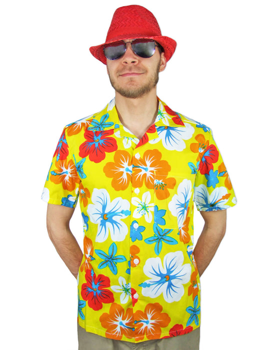 Hawaii Hemd "Hibiskus" | Gelb