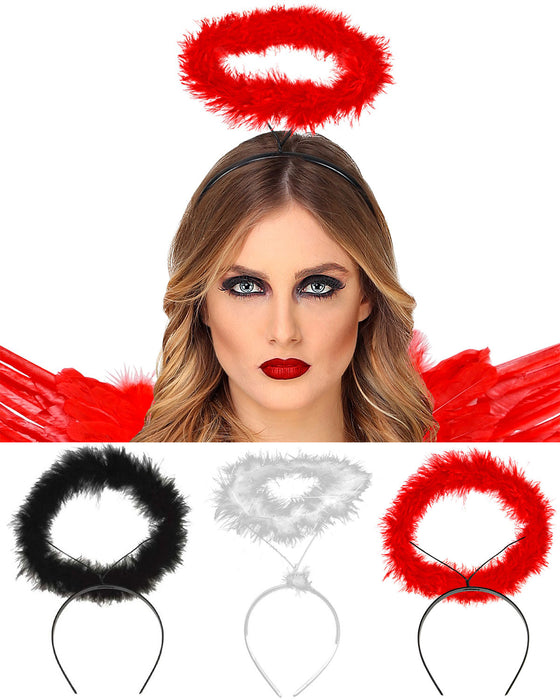 Haarreif "Heiligenschein mit Maraboufedern" | Farbauswahl