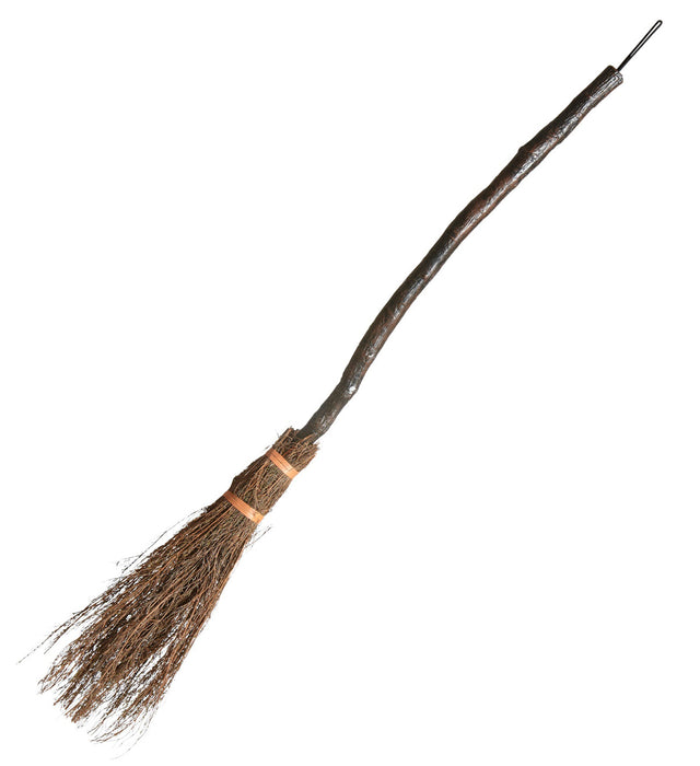 Klassischer Hexenbesen mit Reisig - 89 cm | Braun
