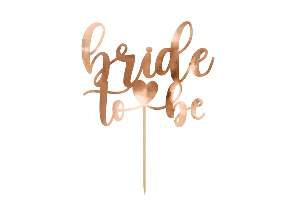 Tortendeko "Bride To Be" 17,5cm | Rosegold