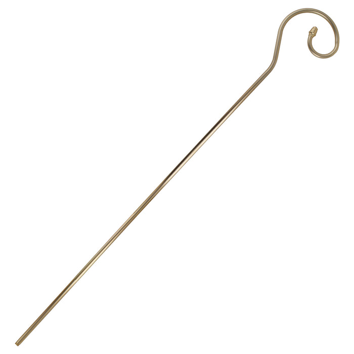 Goldener Sankt Nikolausstab Bischofstab - Metall 200 cm | Hirtenstab Weihnachten